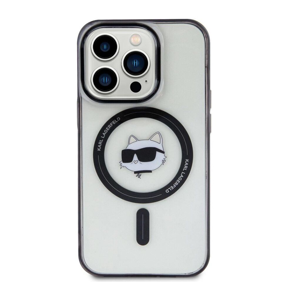 Apple iPhone 15 Pro Kılıf Karl Lagerfeld Magsafe Şarj Özellikli IML Choupette Orijinal Lisanslı Kapak