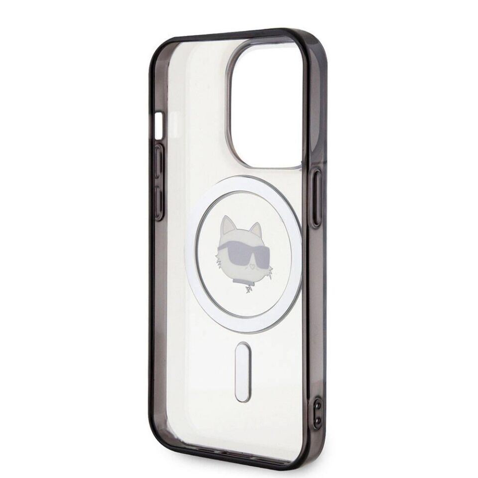 Apple iPhone 15 Pro Kılıf Karl Lagerfeld Magsafe Şarj Özellikli IML Choupette Orijinal Lisanslı Kapak