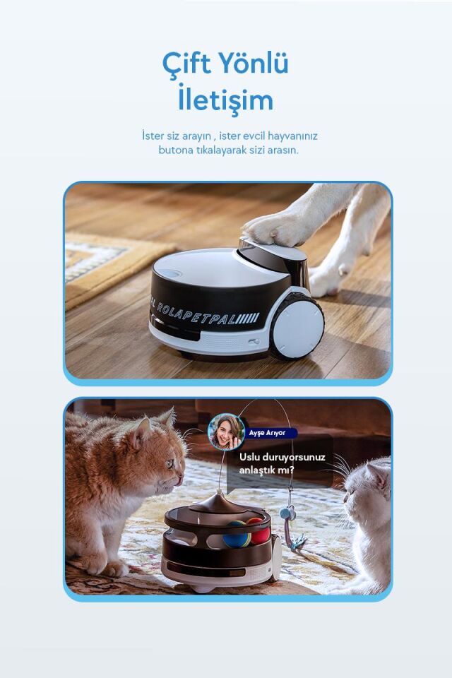 Enabot ROLA PetPal 2.5K Kameralı Evcil Hayvan Robotu R-PETPAL