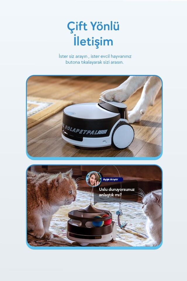 Enabot ROLA PetPal 2.5K Kameralı Evcil Hayvan Robotu R-PETPAL