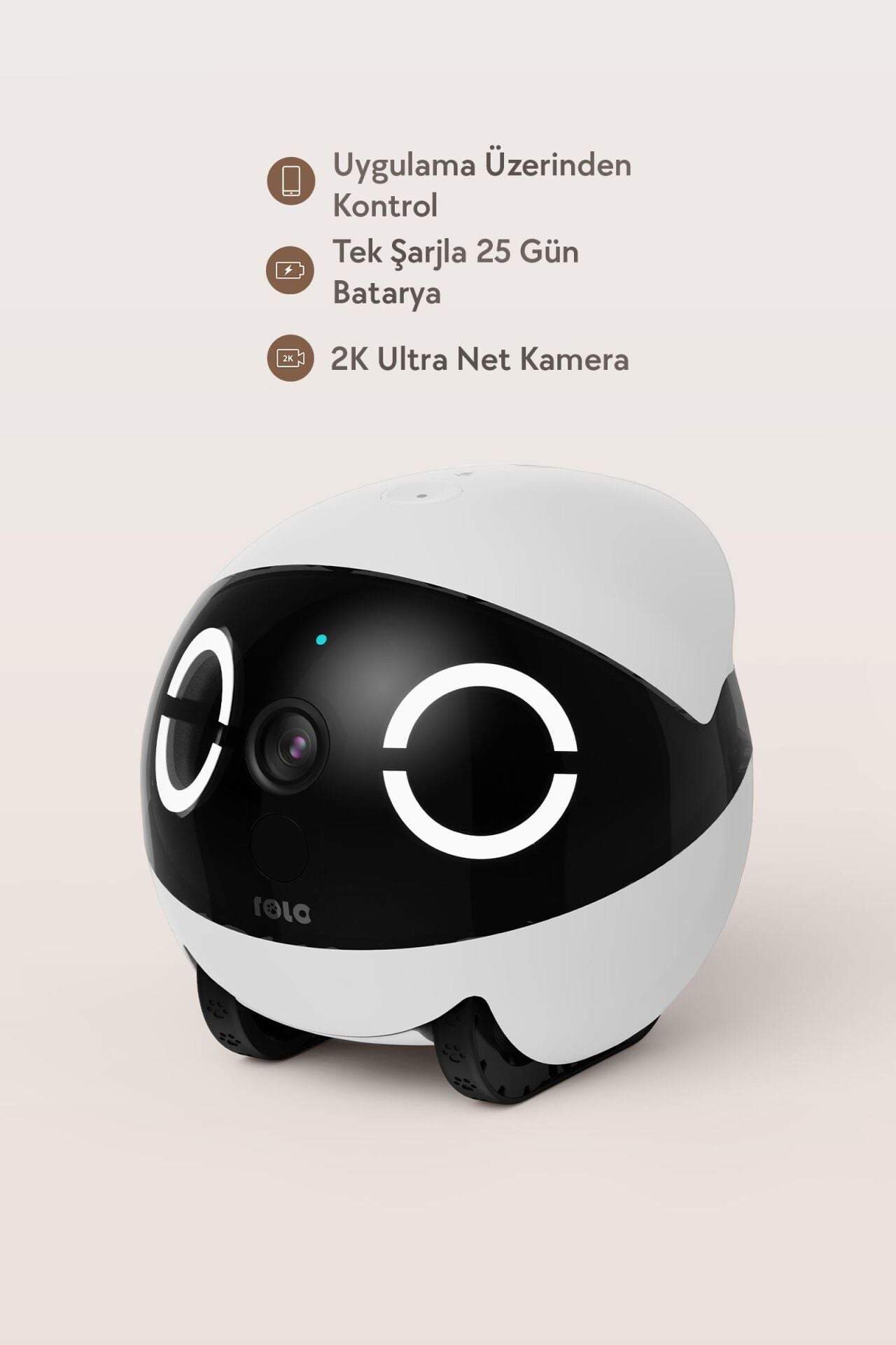 Enabot Rola Mini 2K Kameralı Evcil Hayvan Robotu R-MİNİ