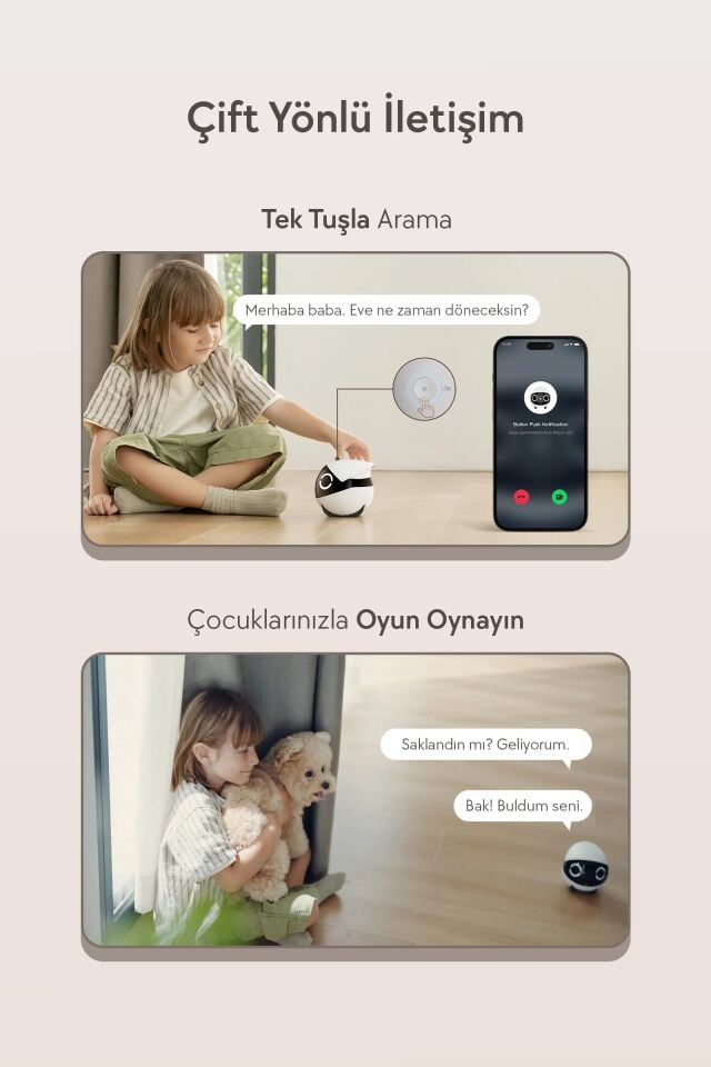 Enabot Rola Mini 2K Kameralı Evcil Hayvan Robotu R-MİNİ