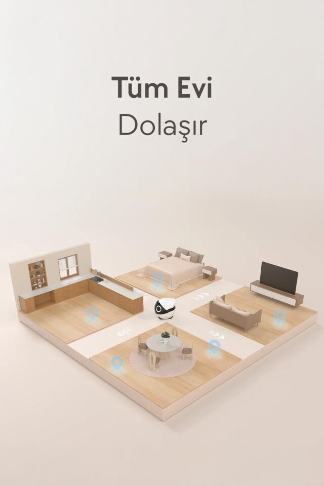 Enabot Rola Mini 2K Kameralı Evcil Hayvan Robotu R-MİNİ