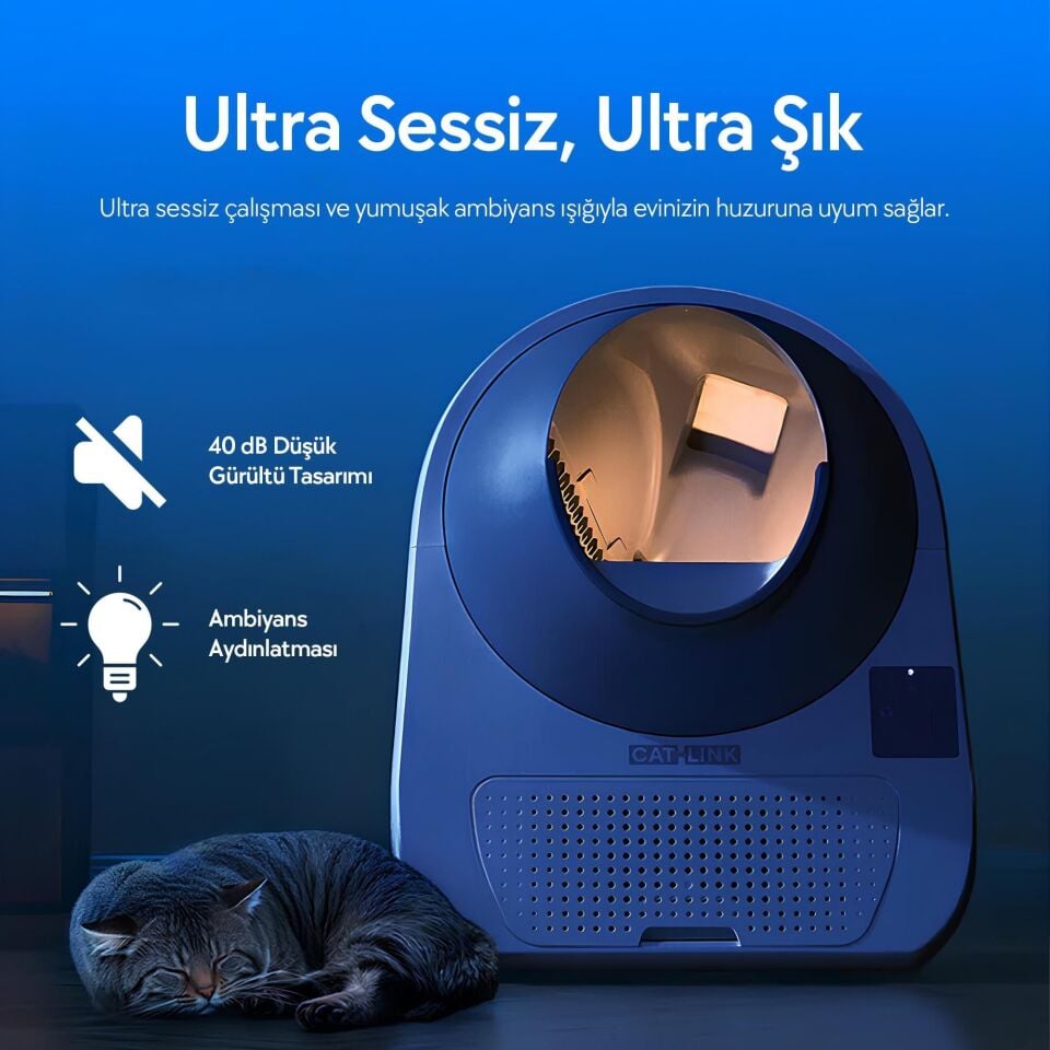 CATLINK Yapay Zekâlı Otomatik Kedi Tuvaleti - ScooperCL-08