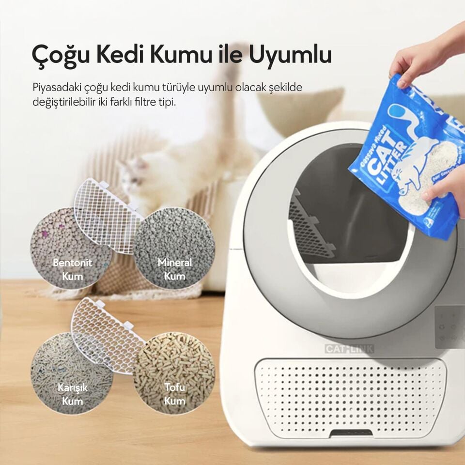 CATLINK Yapay Zekâlı Otomatik Kedi Tuvaleti - ScooperCL-08