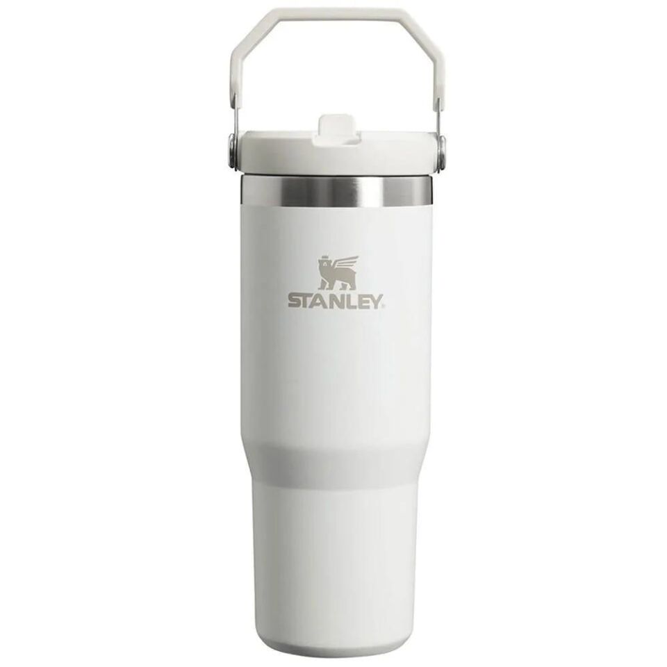 Stanley The Iceflow Flip Straw Pipetli Termos Bardak 0.89 L Beyaz