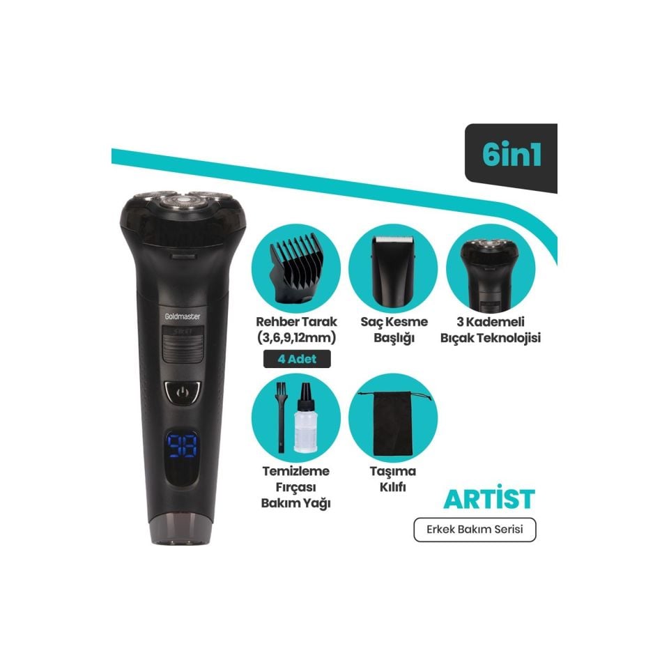 Goldmaster Artist 6in1 Erkek Bakım Seti