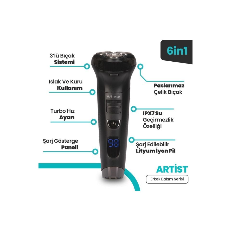 Goldmaster Artist 6in1 Erkek Bakım Seti