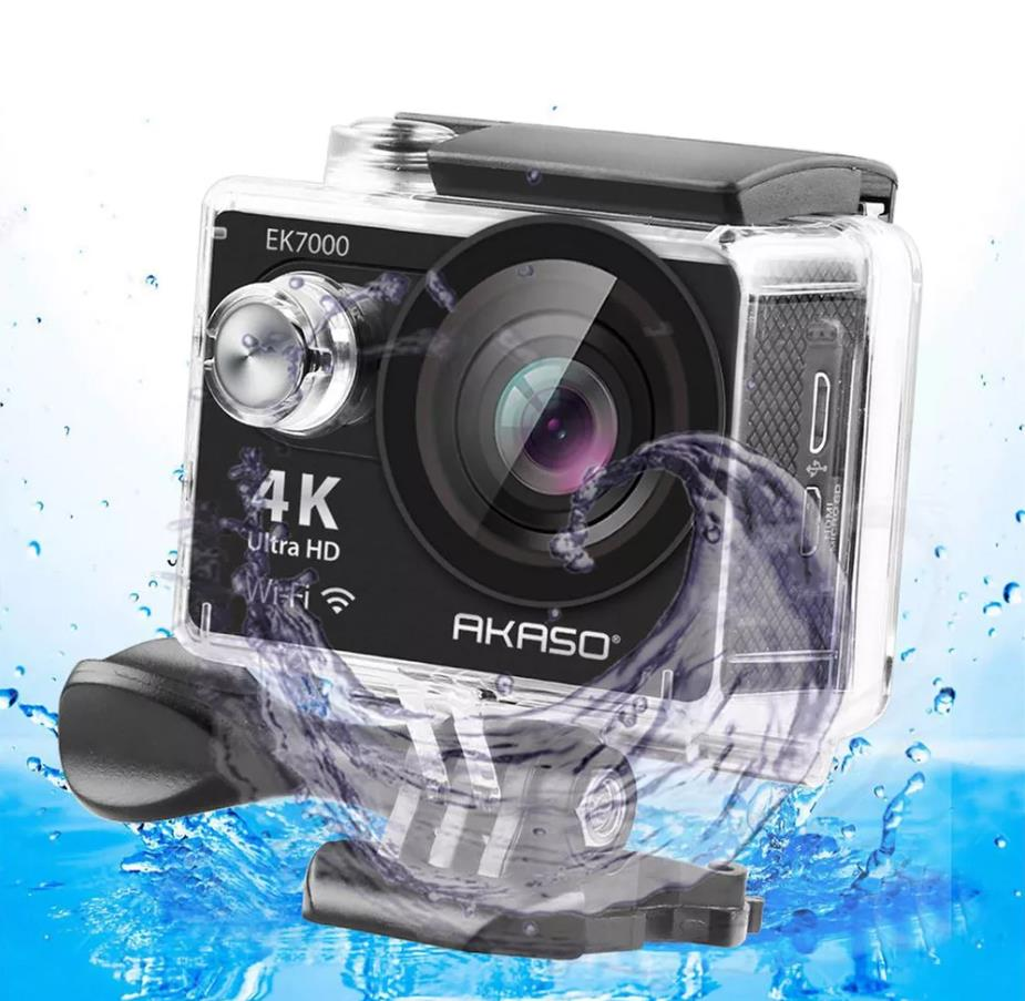 Akaso EK7000 4K Wi-Fi Aksiyon Kamera ve Aksesuar Seti