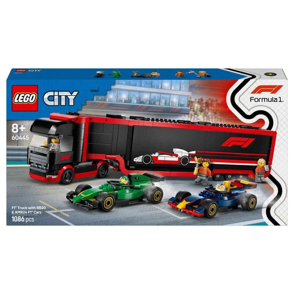 Lego City RB20 ve AMR24 F1 Arabalı F1 Kamyonu 60445