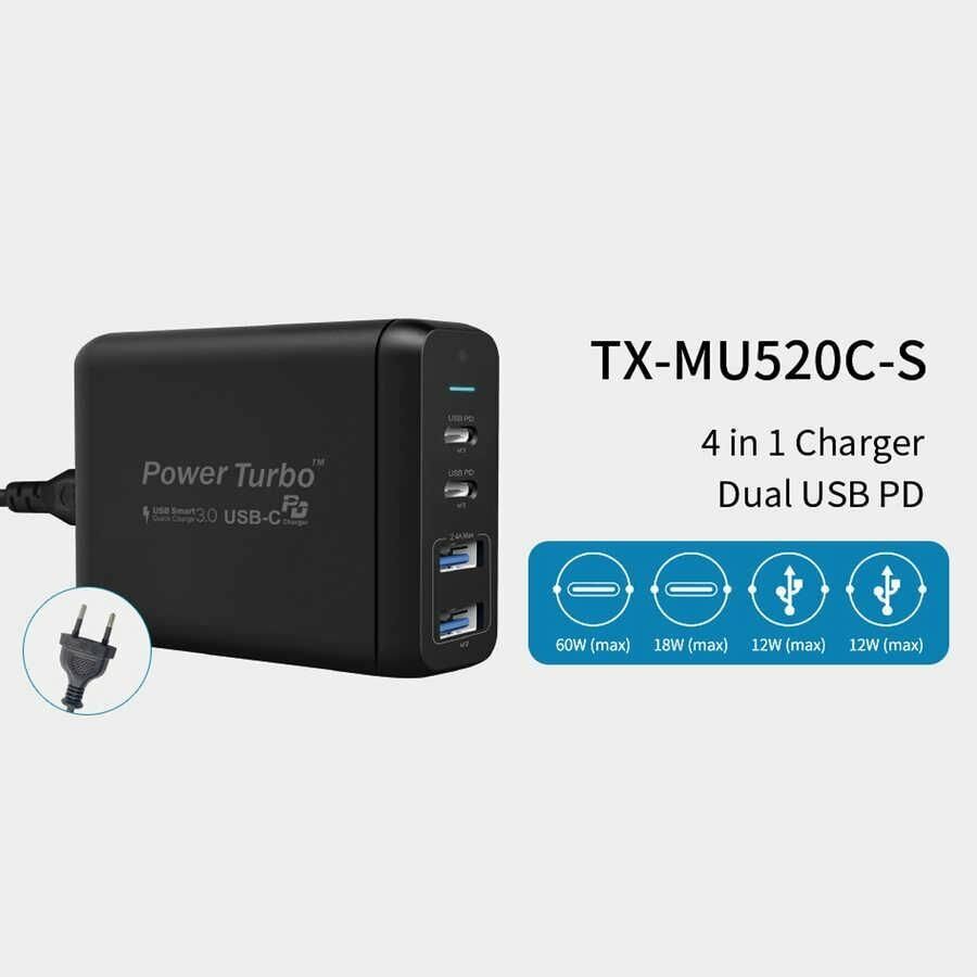 Wiwu Mu520C-S Power Turbo Universal Şarj Adaptörü
