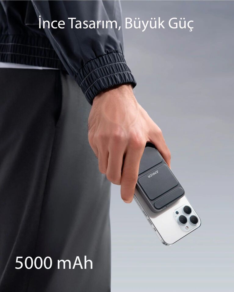 Anker 622 MagGo 5000 mAh Manyetik Powerbank Beyaz