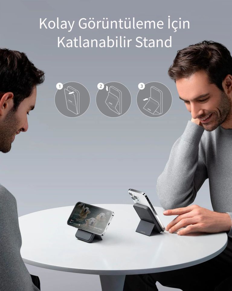 Anker 622 MagGo 5000 mAh Manyetik Powerbank Siyah