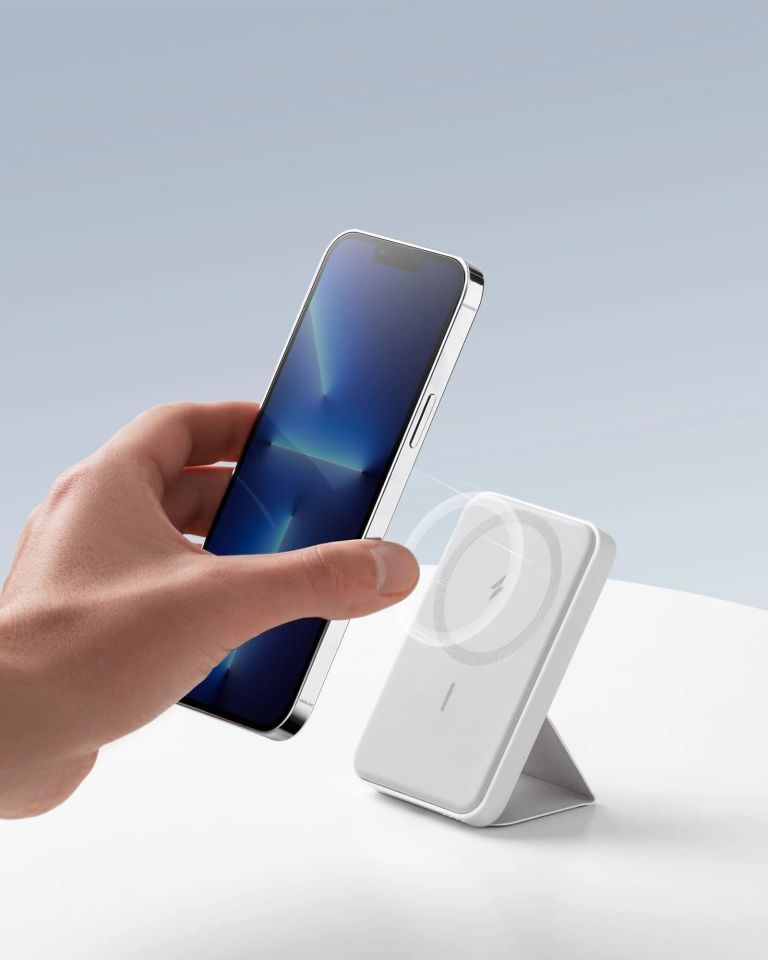 Anker 622 MagGo 5000 mAh Manyetik Powerbank Beyaz