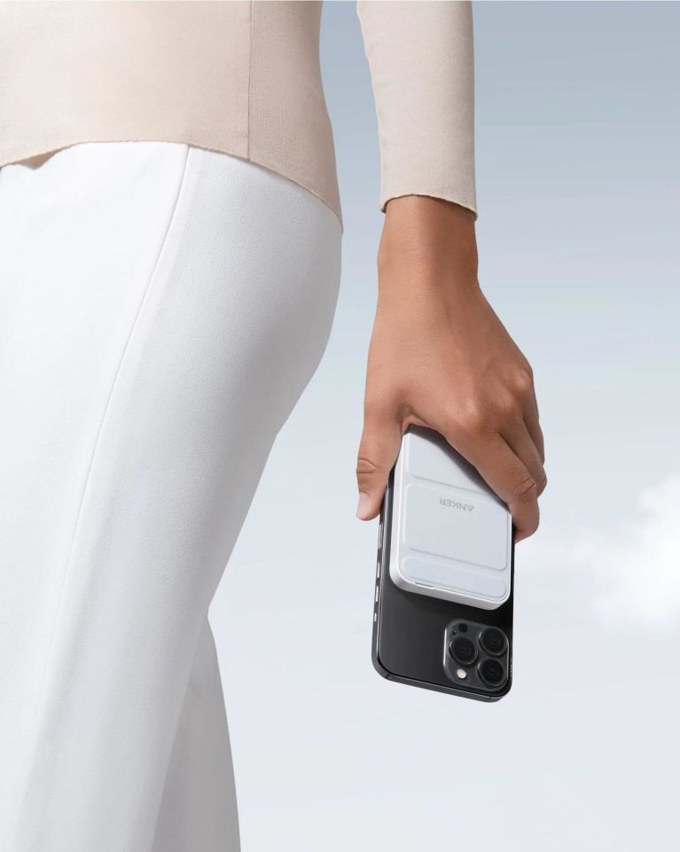 Anker 622 MagGo 5000 mAh Manyetik Powerbank Beyaz