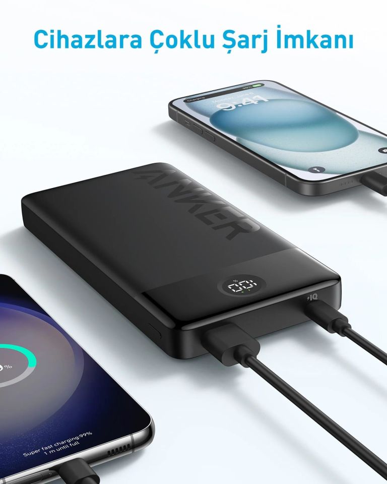 Anker 326 20000 Mah Taşınabilir Hızlı Şarj Cihazı Siyah