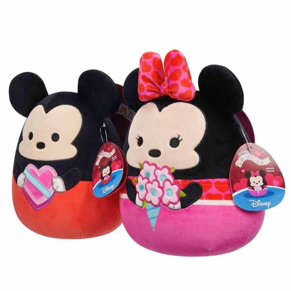 Squishmallows Disney Mickey ve Minnie 2’li Peluş 20 cm Mickey ve Minnie