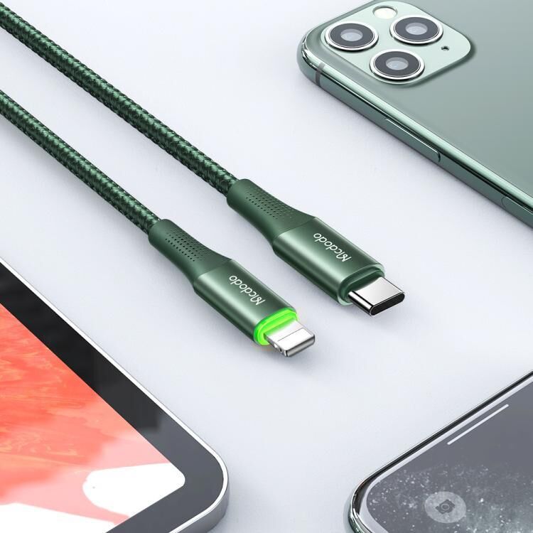 Mcdodo Ca-9963 Type-C To Lightning Şarj Kablosu 1.8 M Yeşil
