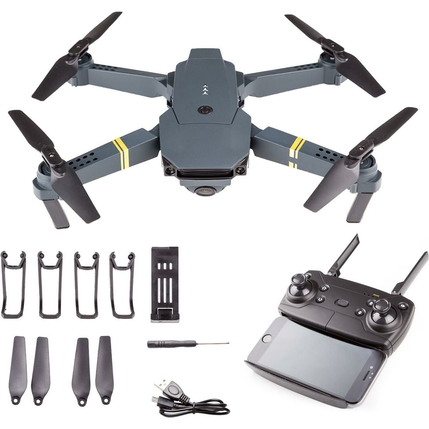 Aden E58 Fly More Combo Drone Siyah