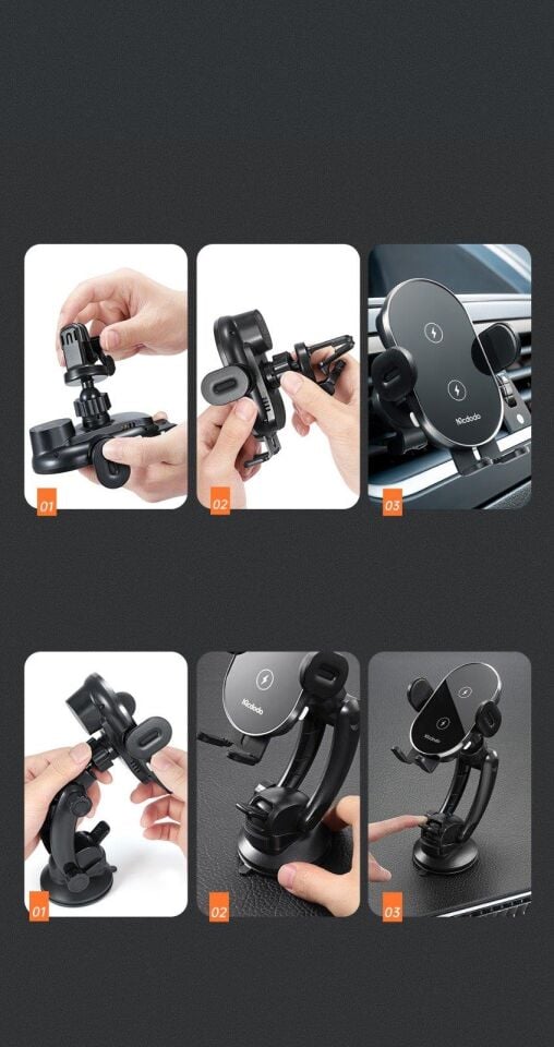 Mcdodo Ch-1600 Kablosuz Magsafe Özellikli Araç Şarj Cihazı 15W