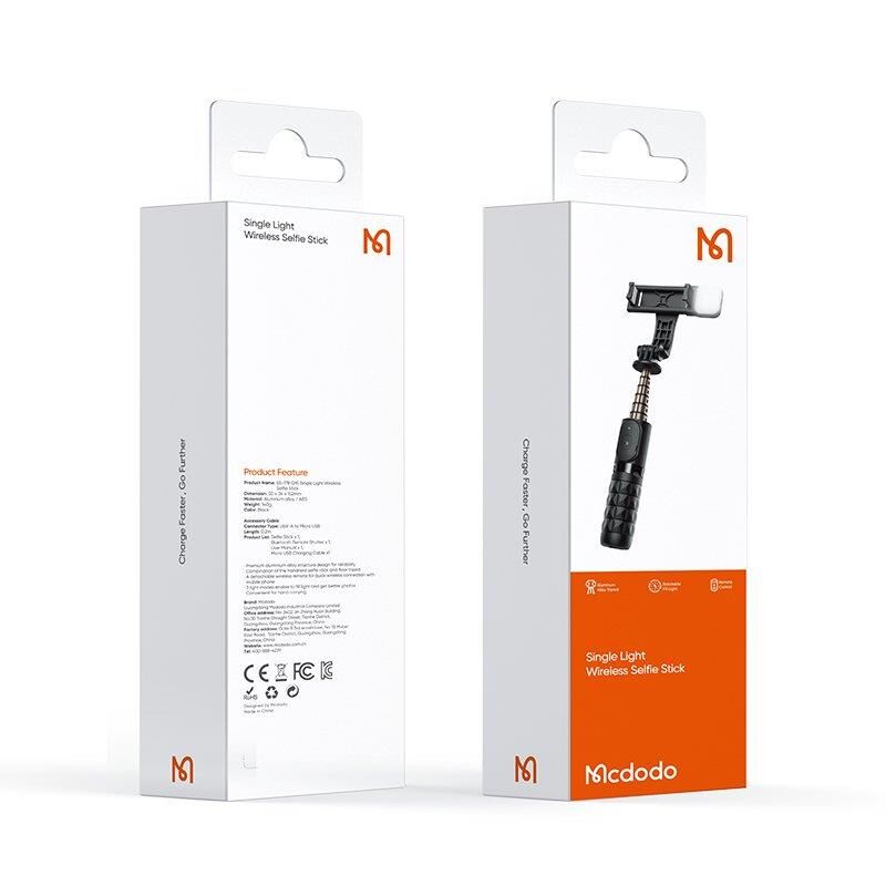 Mcdodo SS -1781 Bluetooth Selfie Çubuğu Uzaktan Kumandalı/tripod Standlı - Siyah SS-1781
