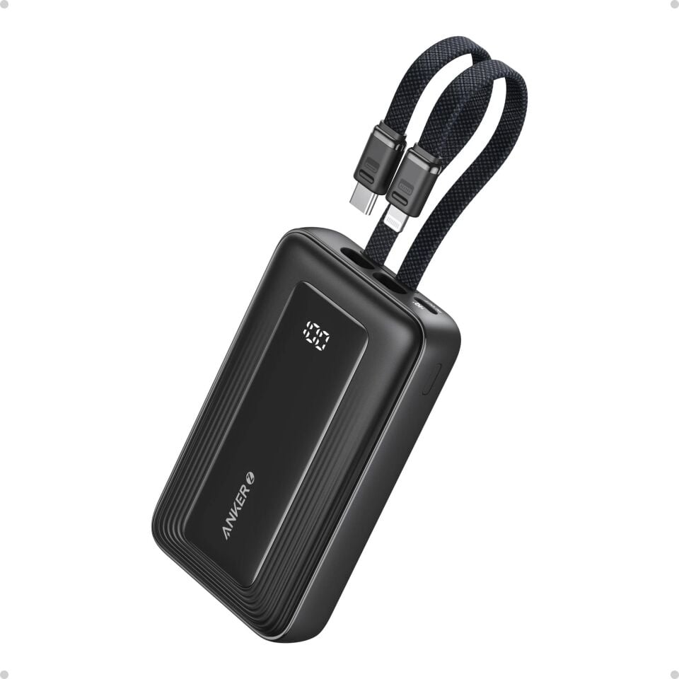 Anker Zolo Powerbank 10K 30W Dahili USB-C+Lightning Kablo