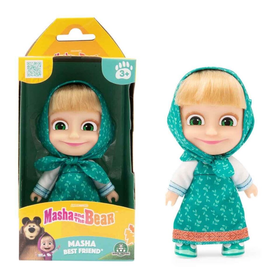 Maşa ve Koca Ayı Klasik Yeşil Elbiseli Maşa  12 cm Bebek MHA37000