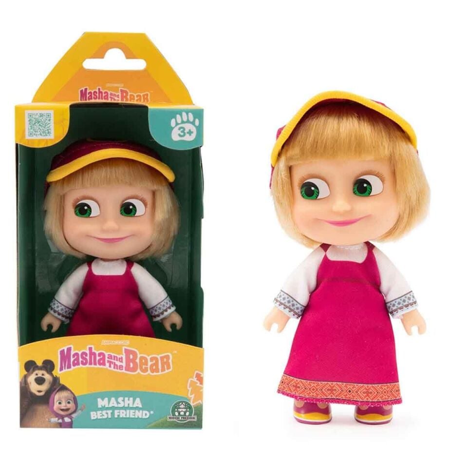 Maşa ve Koca Ayı Klasik Kamp Kıyafetli Maşa  12 cm Bebek MHA37000