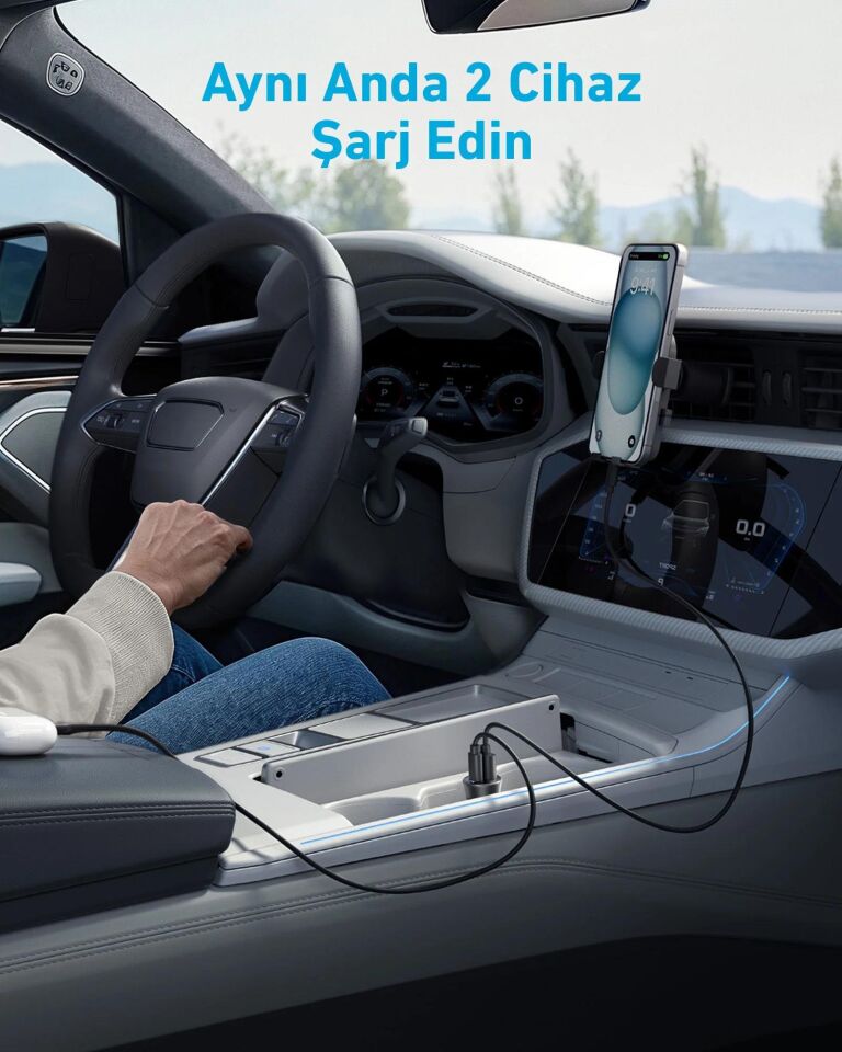Anker Araç Şarj Cihazı 30W 2 Bağlantı Noktası Siyah