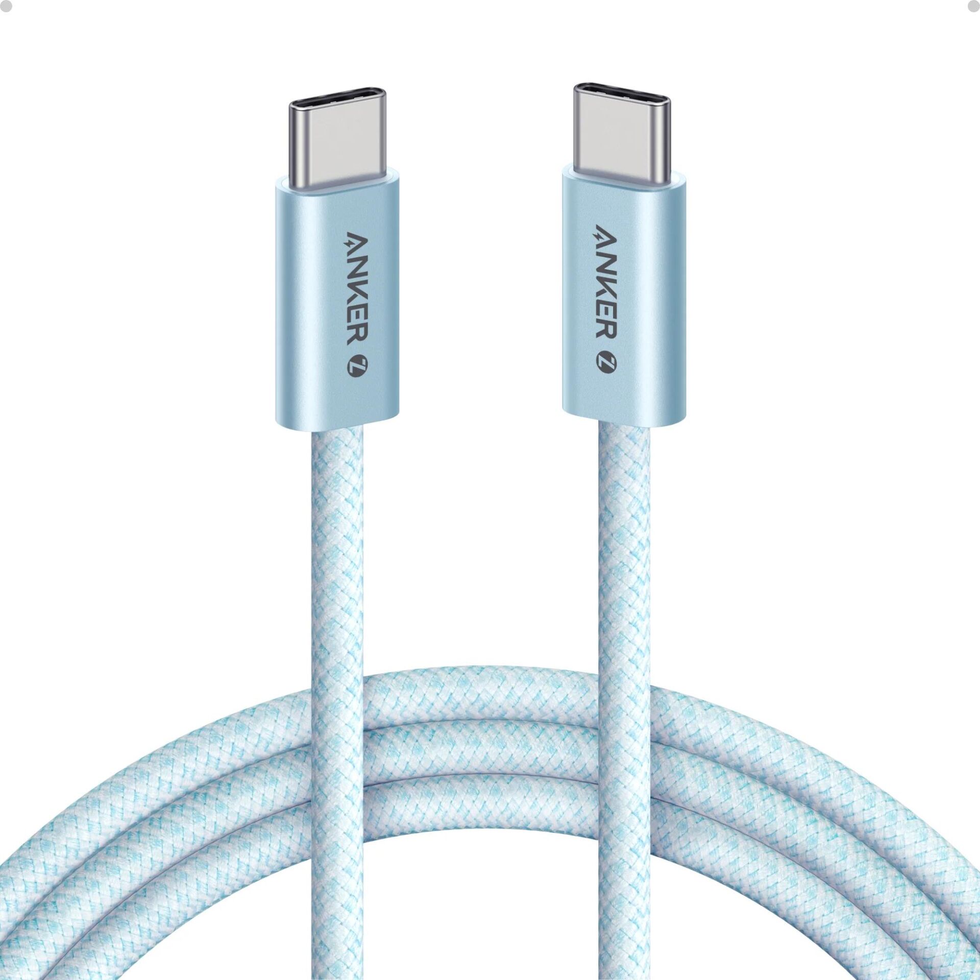 Anker Zolo USB-C to USB-C Örgülü Kablo 1m 240W Mavi