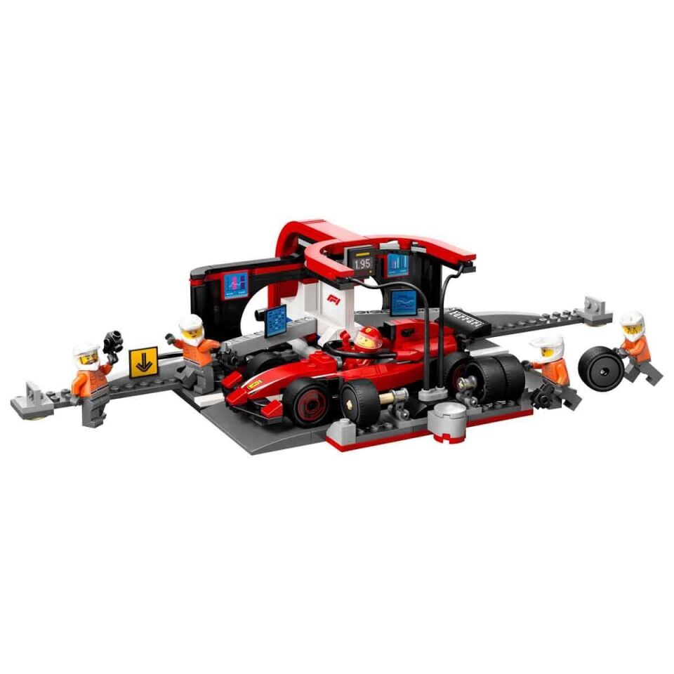 Lego City Ferrari Arabalı F1 Pit Stop ve Pit Ekibi 60443