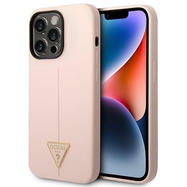 Iphone 14 Pro Max GUESS Silikon Kılıf Pembe