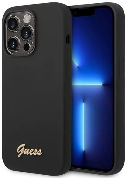 Iphone 14 Pro GUESS Silikon Siyah Kılıf GUHCP14LSLSMK