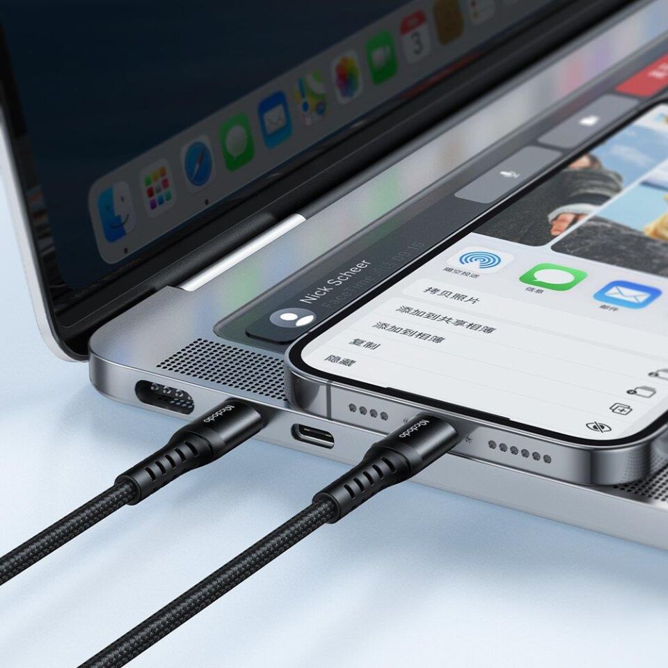 Mcdodo Ca-5631 36W 3A Usb-C To Lightning Şarj Ve Data Kablosu 1M - Siyah