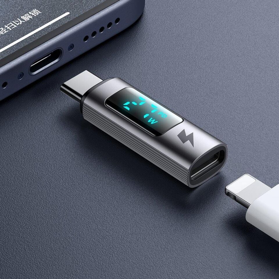 Mcdodo Ot-5990 Lightning To Usb-C 36W 3A Dönüştürücü Adaptör- Gri