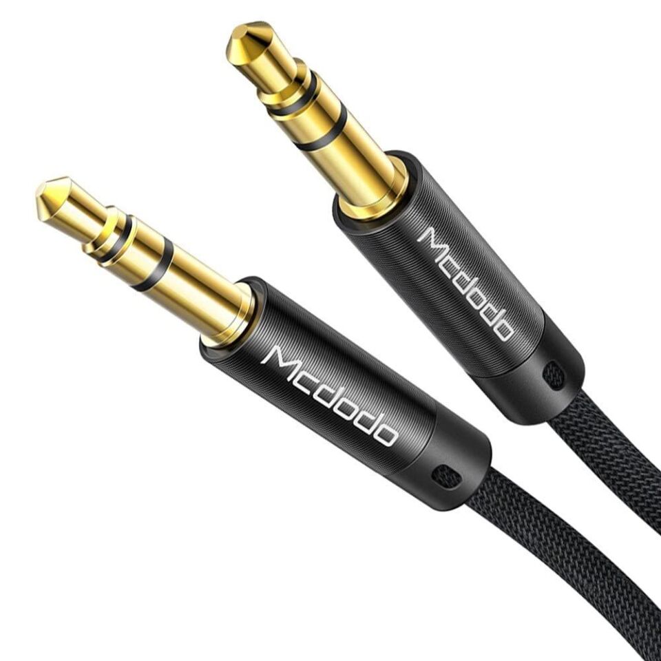 Mcdodo CA-6640 3.5mm Aux Örgü Ses Kablosu 1.2m-Siyah