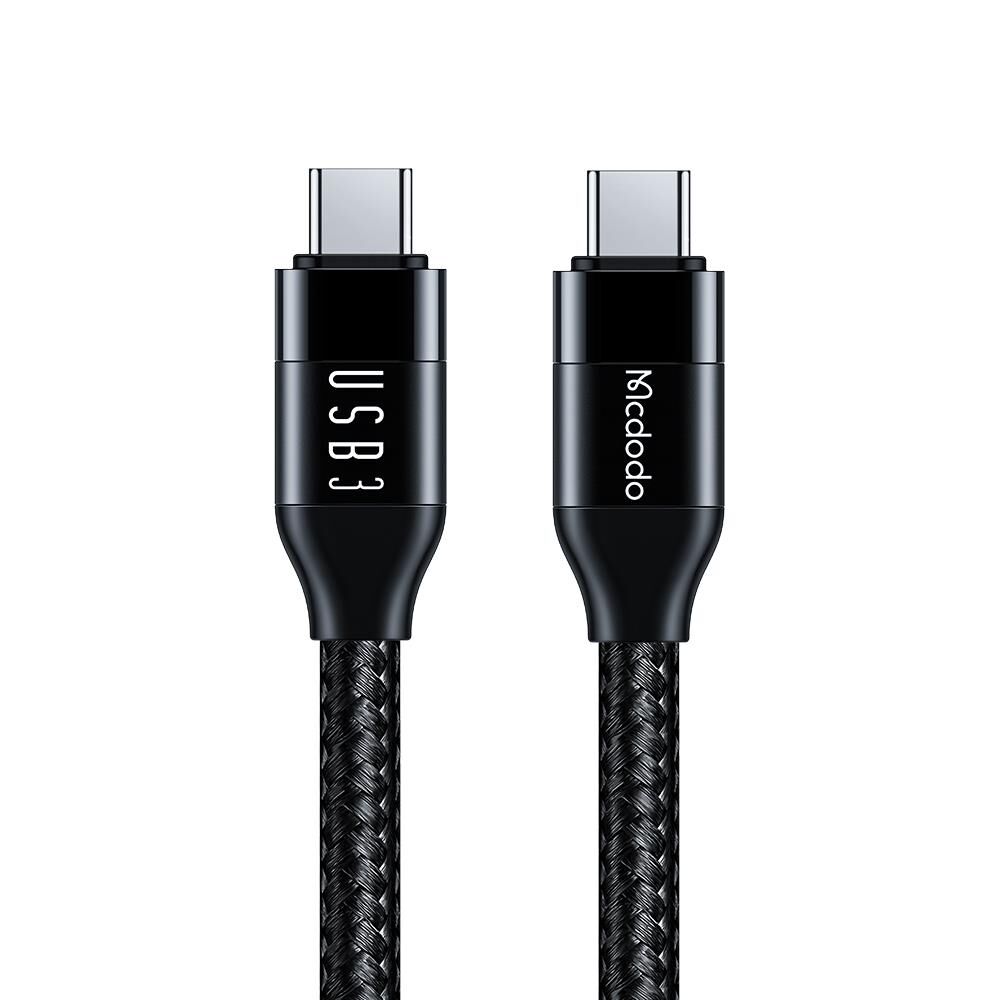 Mcdodo Ca-7132 Type-C To Type-C Usb 3 100W Data Aktarım Ve Şarj Kablosu 1.2 M - Siyah