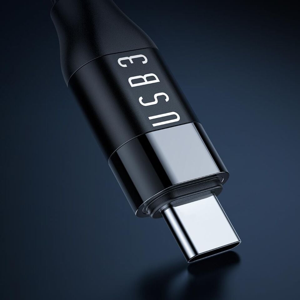 Mcdodo Ca-7132 Type-C To Type-C Usb 3 100W Data Aktarım Ve Şarj Kablosu 1.2 M - Siyah