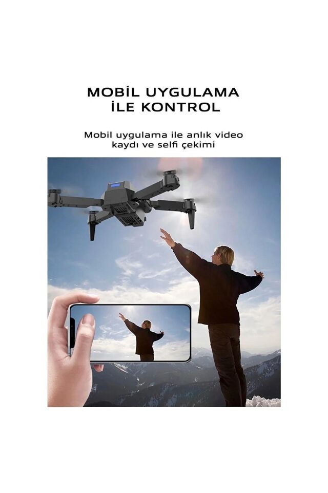 Aden A55 V2 Katlanabilir - 480p Kameralı – Taşıma Çantalı - 2 Bataryalı - adena55v2