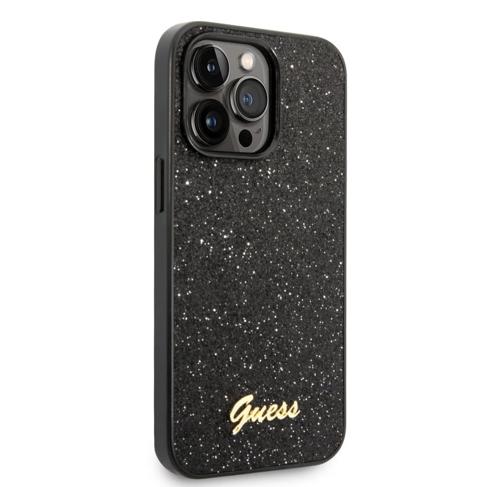 Iphone 14 Pro GUESS Parıltılı Taşlar Kılıf Siyah