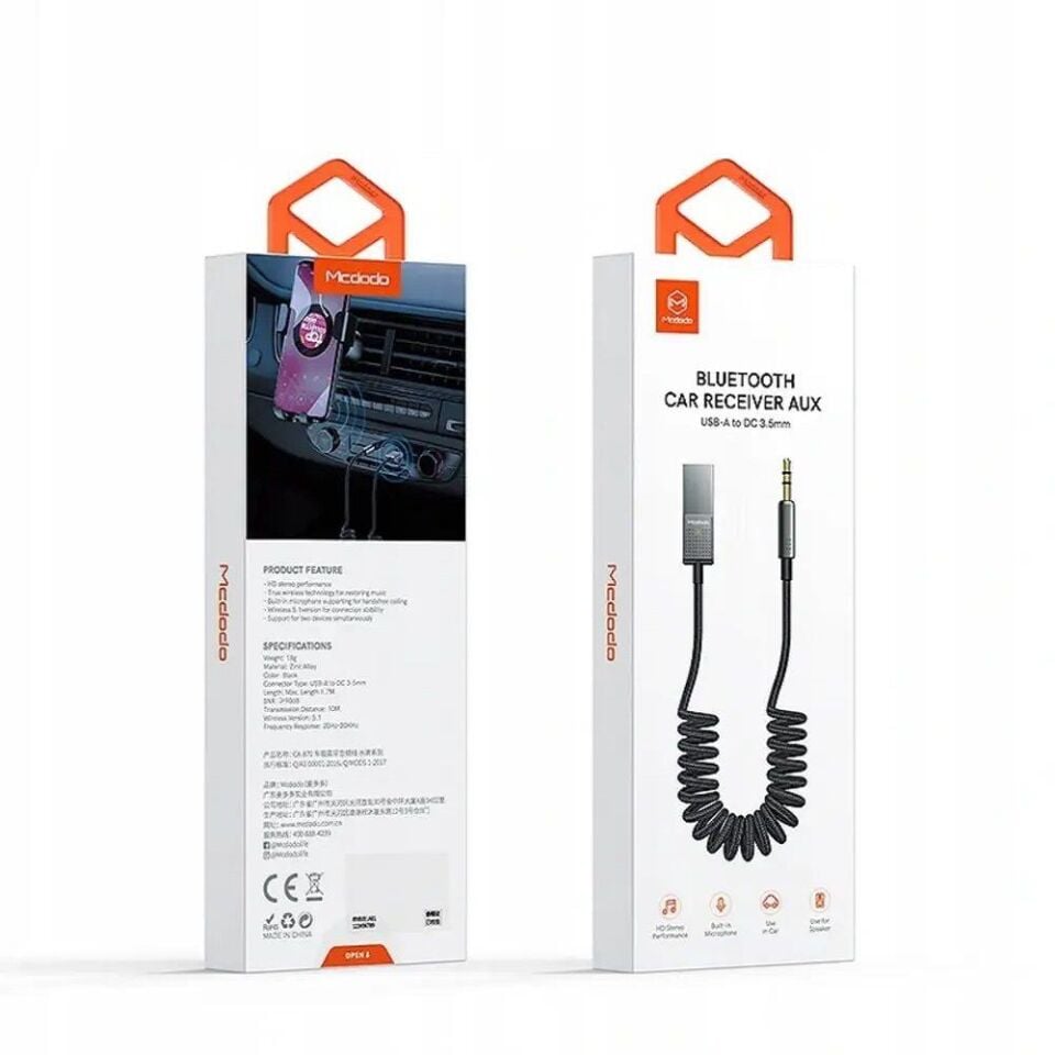 Mcdodo CA-8700 Bluetooth Receiver Aux Wireless Araç Kiti