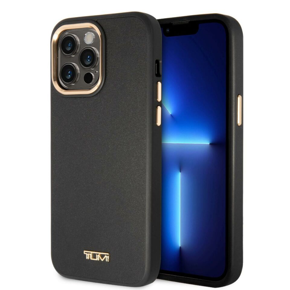Iphone 14 Pro Tumi Deri Siyah Kılıf TUHCP14LRGOK