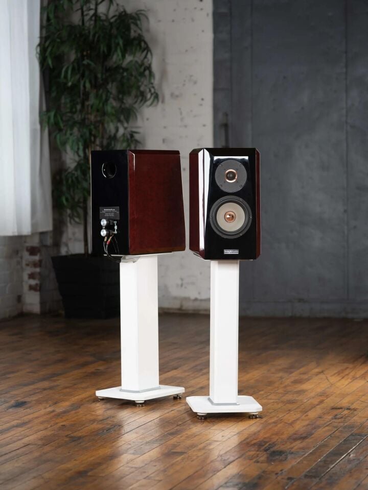 SX22W 22'' Dolum Yapılabilir Hoparlör Standları, İzolasyon Ayaklı - Beyaz (Çift)