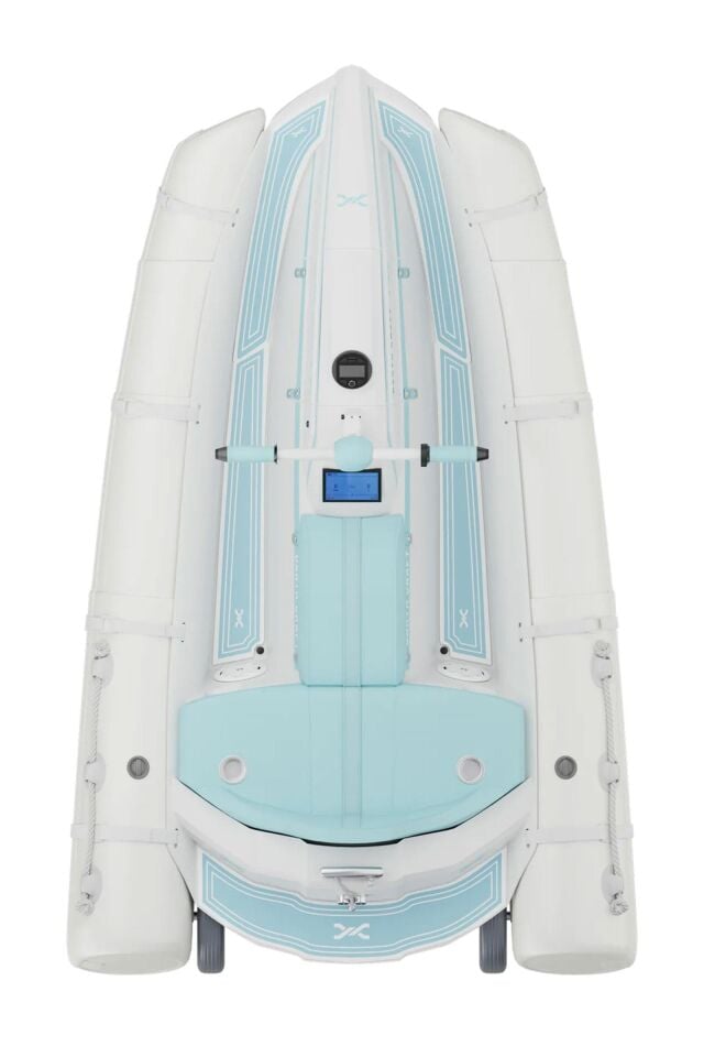 Darth Craft E-210 Katlanabilir Elektrikli Şişme Bot / Su Aracı - Çift Kişilik, Karavan Uyumlu Turkuaz