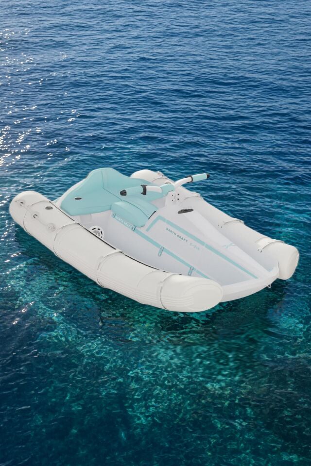Darth Craft E-210 Katlanabilir Elektrikli Şişme Bot / Su Aracı - Çift Kişilik, Karavan Uyumlu Turkuaz
