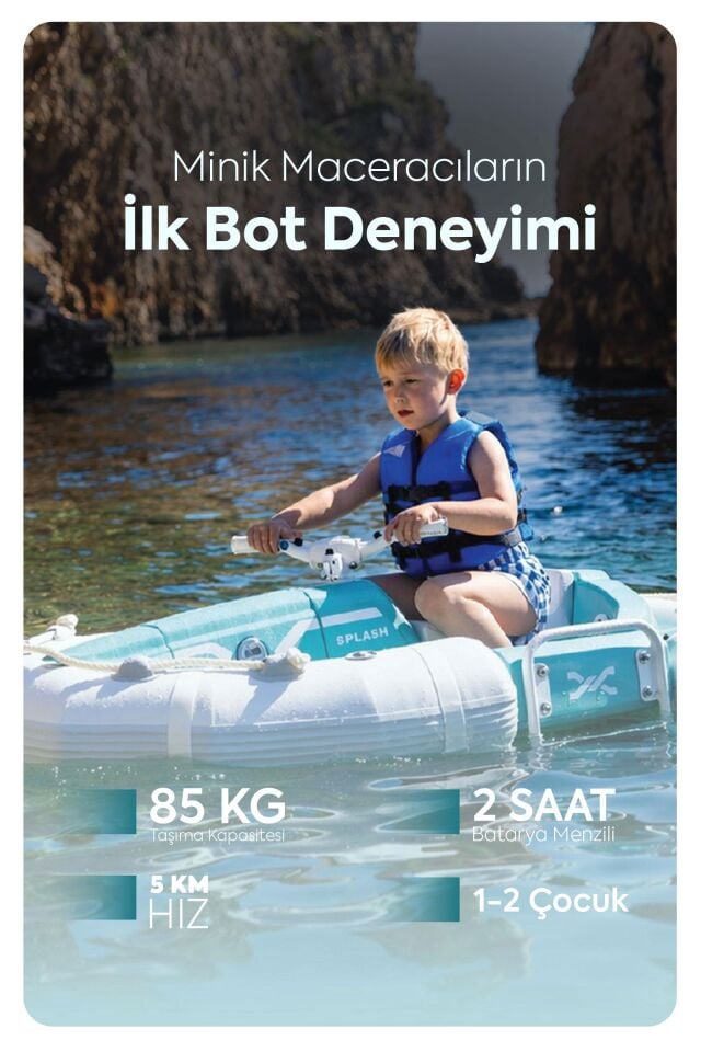 Darth Craft Splash Elektrikli Çocuk Teknesi / Şişme Bot Kahve rengi