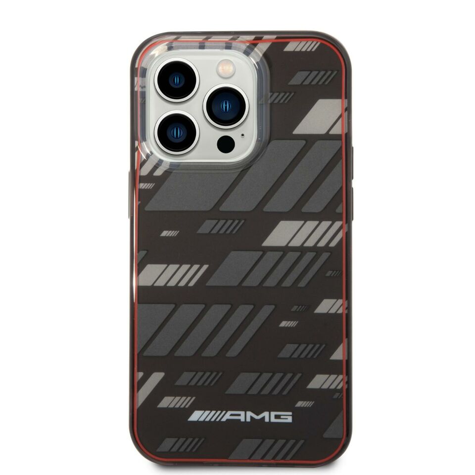 Iphone 14 Pro AMG Damalı Bayran Desenli Siyah Kılıf AMHCP14X2DAGK
