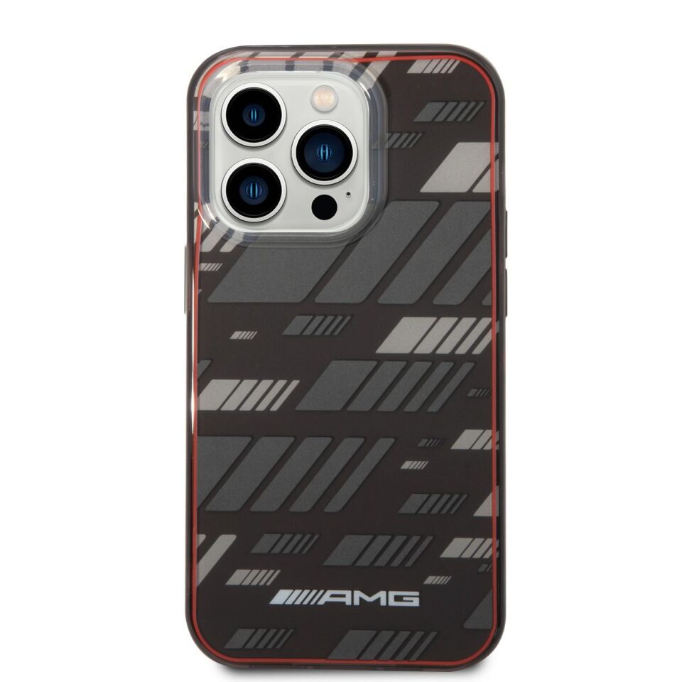 Iphone 14 Pro AMG Damalı Bayran Desenli Siyah Kılıf AMHCP14X2DAGK