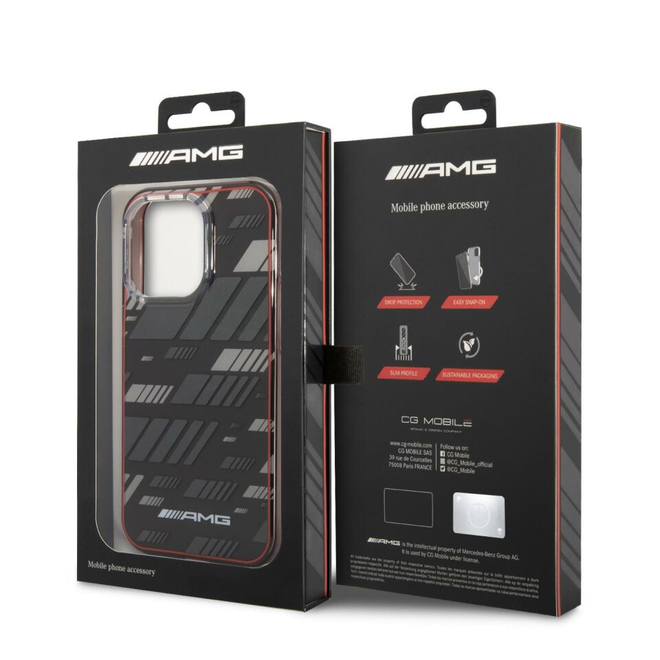 Iphone 14 Pro AMG Damalı Bayran Desenli Siyah Kılıf AMHCP14X2DAGK