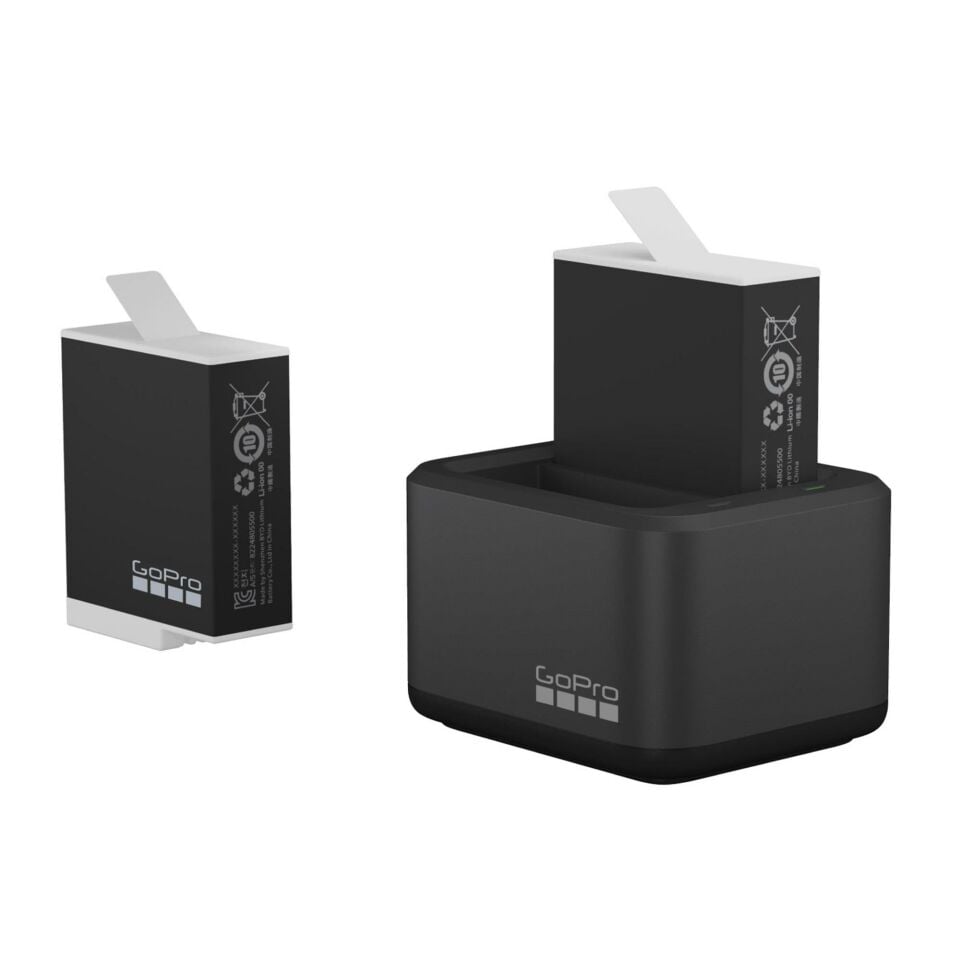 GoPro Enduro İkili Şarj Cihazı + 2 Enduro Batarya (Hero 9/10/11 Uyumlu)